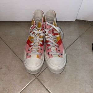 Converse Colorful Striped High-Top Sneakers